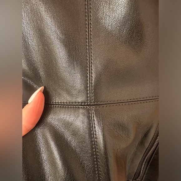 Alice and Olivia Ellis Zip-Front Vegan Leather Minidress - Picture 9 of 15